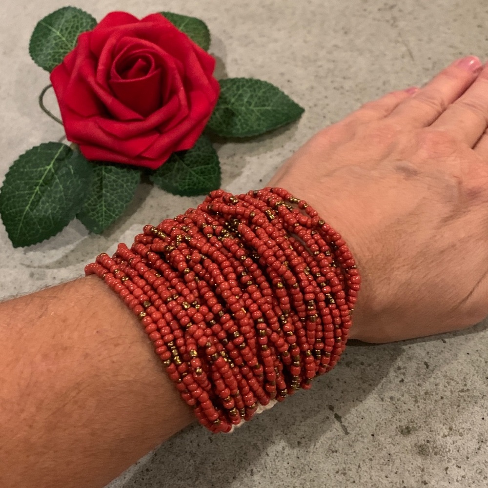 Beaded Boho Crochet Bracelet